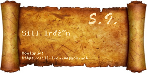 Sill Irén névjegykártya
