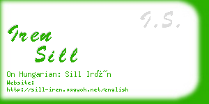 iren sill business card